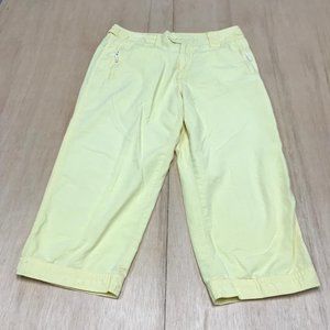 khakis women crop capri yellow pants size 10